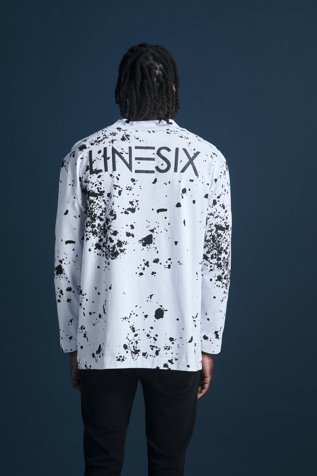 Splatter Print Logo Long Sleeve