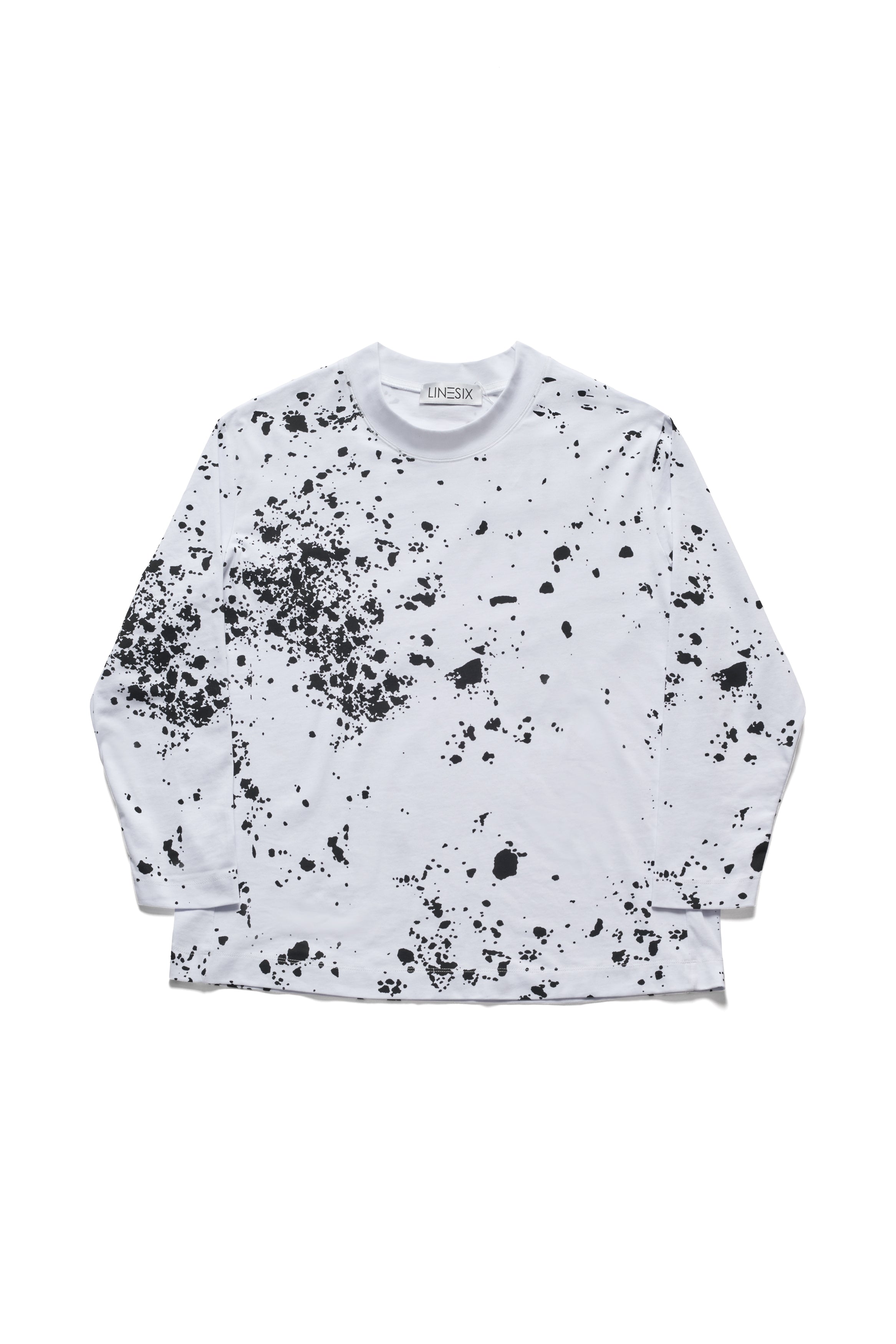 Splatter Print Logo Long Sleeve